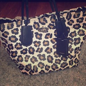 Cheetah Coach Tote